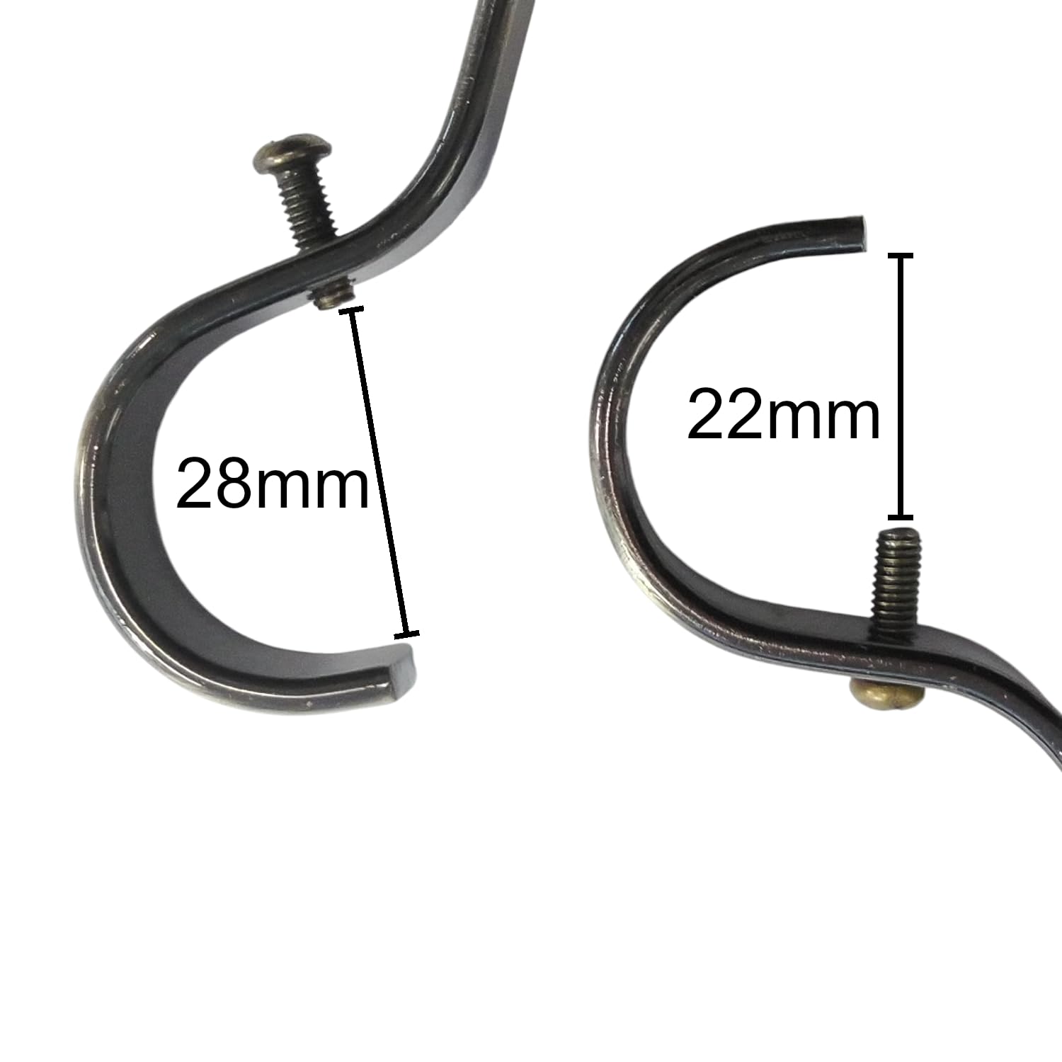 Bulk Hardware BH03239 Staffa di Supporto a Parete per Bastone per Tende, Set di 2 Pezzi