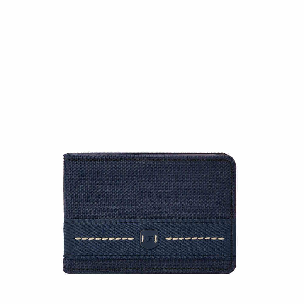 Fossil Men's Rowan Blue Polyester Front Pocket Wallet, ML4693400