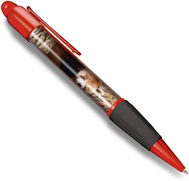Destination Vinyl ltd Beautiful and comfortable Red Ballpoint Pen (Black Ink) - Beautiful Lesser Red Panda #14217
