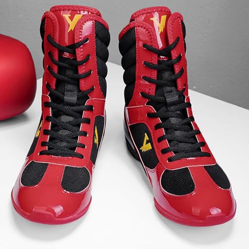 Men's Wrestling Shoes High Top Boxing Sneakers for Martial Arts Weightlifting Deadlift Adult Non Slip Fitness Sneakers4