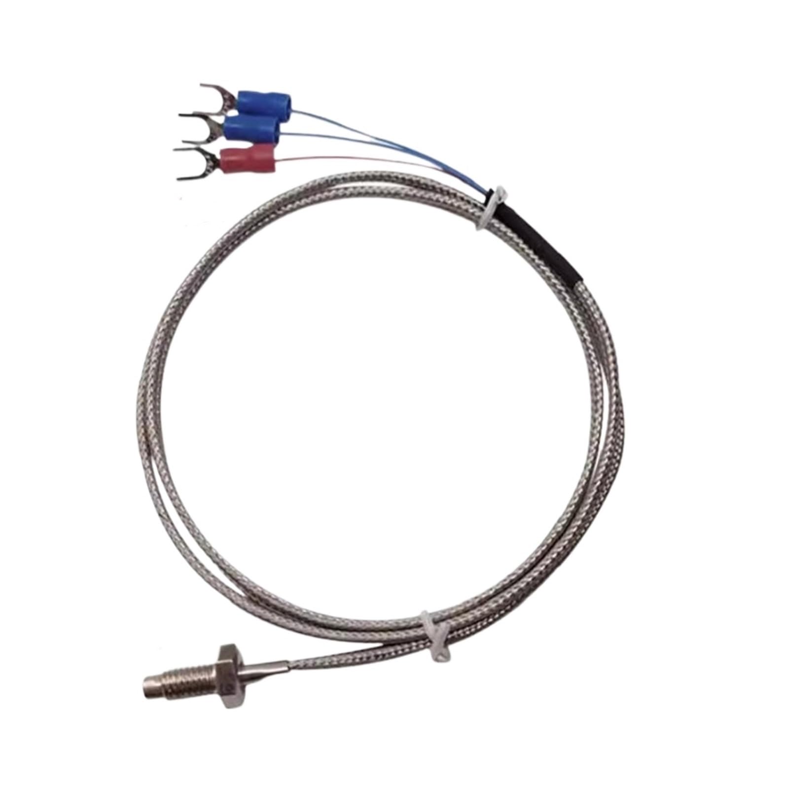 Termopar tipo K, Sensores de temperatura sonda tornillo cobre, rosca termopar tipo K/E/J PT100, M6 x 1, M8,25, 0,5/1/2/3/5m(Type Pt100,Cable L 5m)