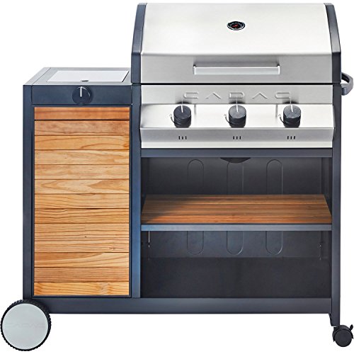 Cadac 20163-33-01-US Meridan Woody Freestanding Gas Grill, Black