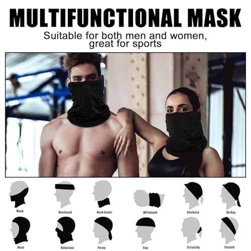 Image of Geyoga 2 /4 Pack Cooling Neck Gaiter Summer Breathable Balaclava Face Mask with Mesh Holes UV Protection Sun Scarf Men Women