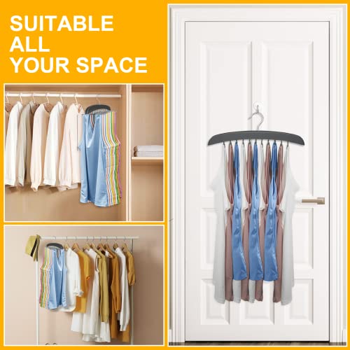 Resovo Upgrade Tank Top Hanger Closet Storage And Organizer For Closet Tank Top Organizer Space Saving 24 Metal Hooks Closet Organizer And Storage For Tank Top, Cami, Tie Etc. #TOP5