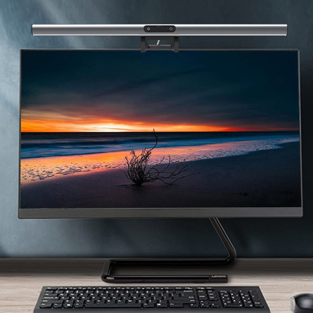 Generisch Computer Monitor Lichtleiste, E Reading USB betriebene Monitor Klemmlampe, dimmbar, Augenschutz Clip On Lampen, Schwarze Computer Lichtleiste für Desktop mit Berührungssensor