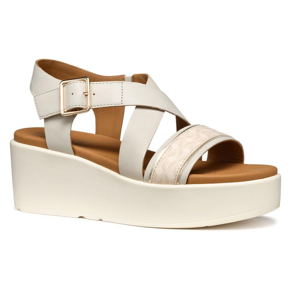 Geox Women's D XAND 2.2S A Wedge Sandal, Lt Sand, 7.5 UK