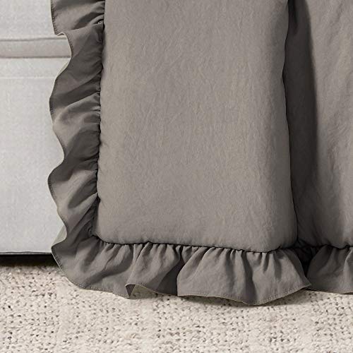 Lush Decor Reyna Soft Knitted Ruffle Throw Blanket, 50" X 60", Gray #TOP1