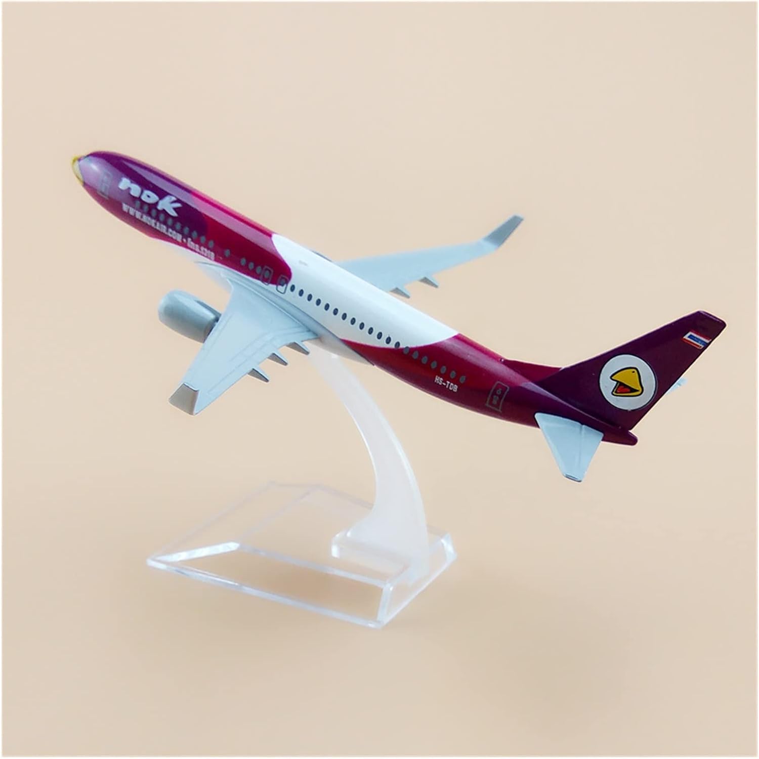 16cm Alloy Metal Purple Fit for Thailand Air Thai NOK B737 Boeing 737 Airline Die Cast Airplane Model Hobby Playgame Kit