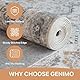 GENIMO Fußmatte Innen 60x90cm, Vintage Teppich, Waschbare Teppiche, Boho Teppich, Klein Carpet mit Rutschfester Rückseite für Eingang, Flur und Korridor, Beige