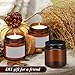 Zhehao 24 Pcs Glass Candle Jars with Lids Bulk, Round Empty Candle Container Tins, Dishwasher Safe and Leakproof DIY Crafts(Amber,Black,4 oz)
