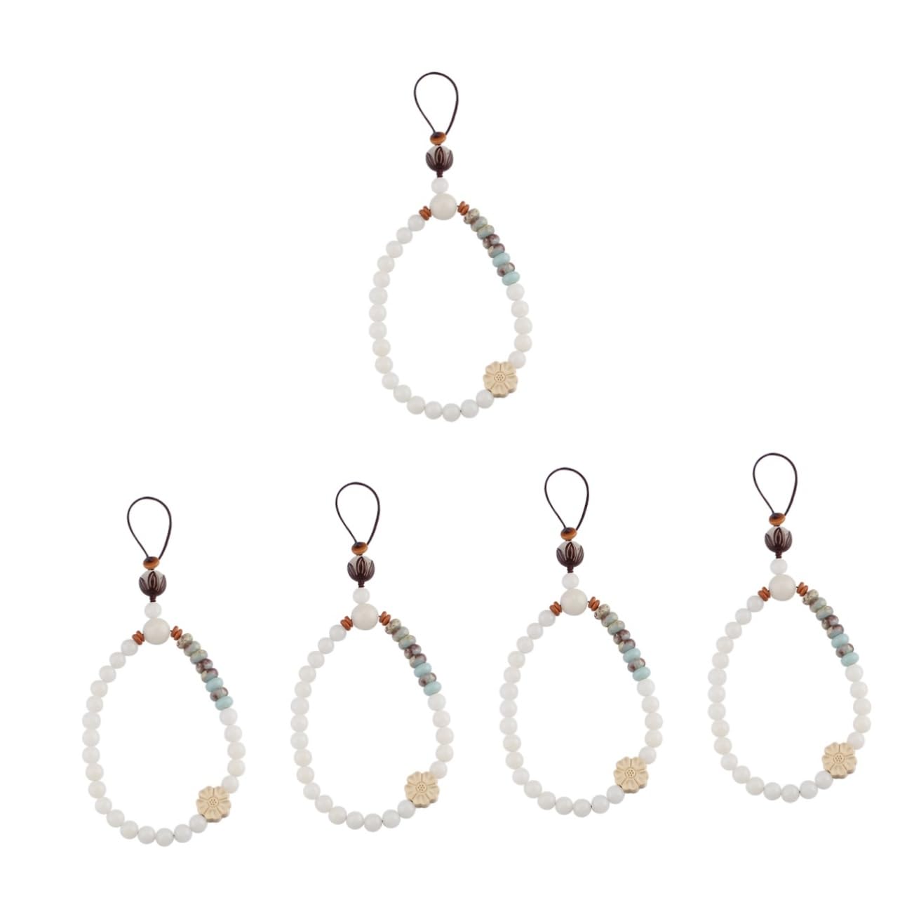 BESTonZON 5 Piezas cadena de teléfono móvil de jade teléfono inteligente cordón para colgar el teléfono despacho accesorios Accesorio móvil cordones colgantes cuerdas para celular