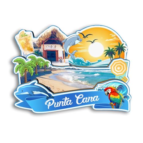 Quwsne Imán para nevera Punta Cana Copacabana Bolivia, imán para nevera, recuerdos de viaje de ciudad, regalos turísticos, monumentos clásicos 3D, hechos a mano, decoración del hogar 2112
