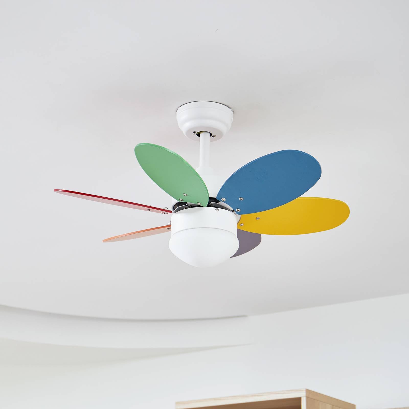 Lindby ventilador de techo con luz en color, blanco, lámpara | e27, moderno, de madera, con mando a distancia, con mando a distancia para sala de estar, salón, habitación infantil