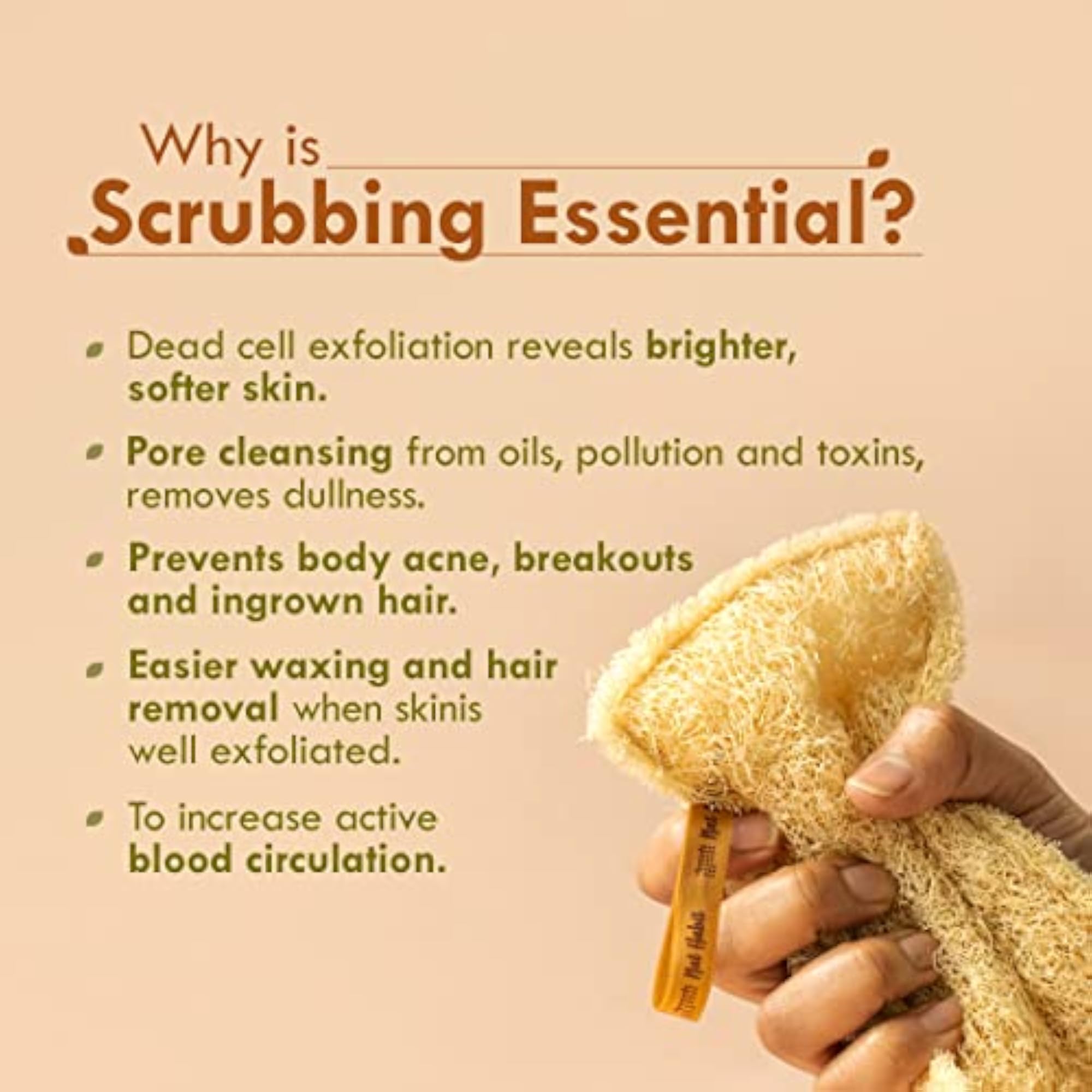 Natural Sun Dried Bath Loofah for Men and Women