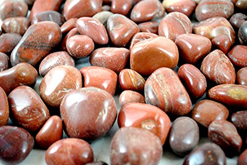 Image of Red Jasper Pebbles for Decoration and Pebbles for Plants Pots, Table Decor, Home Decor, Vase Fillers - Decorative Pebbles Stones (2.9 Kgs, Red Jasper Pebbles)