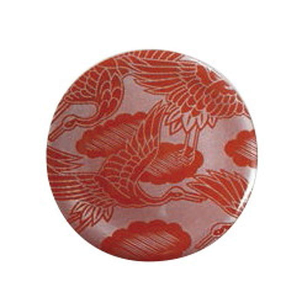 Amazon.co.jp: 寿司皿(15φ) 朱新銀の鶴 [ 15φ x 2.1cm ] [ 寿司用品