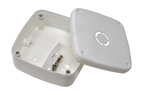 PVC Square Junction Box for CCTV Cameras (White), 5 Nos Combo