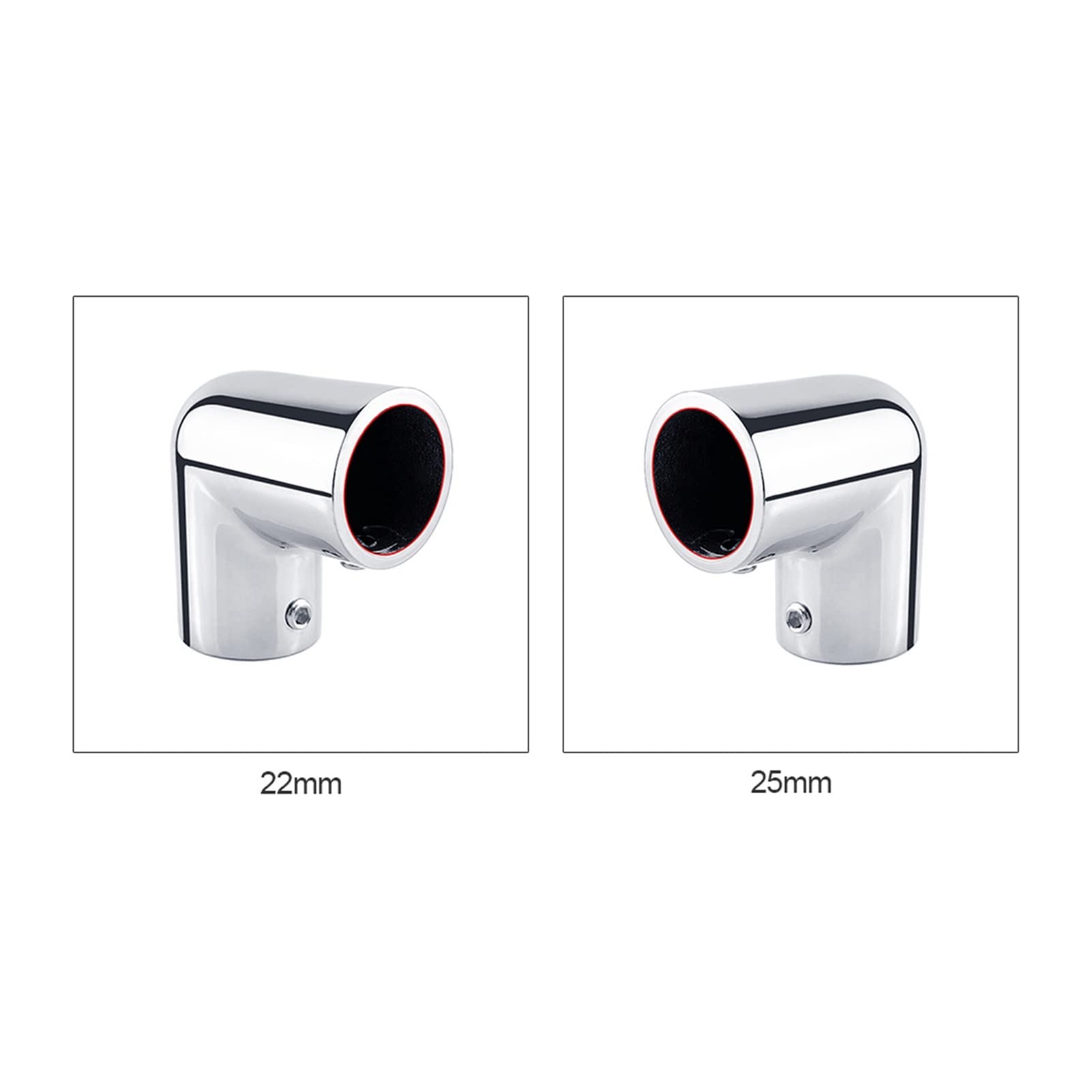 Connettore A Gomito 90° Per Corrimano Nautico, Raccordo In Acciaio Inox 316 Per Tubi Barche E Yacht, Diametro 22mm