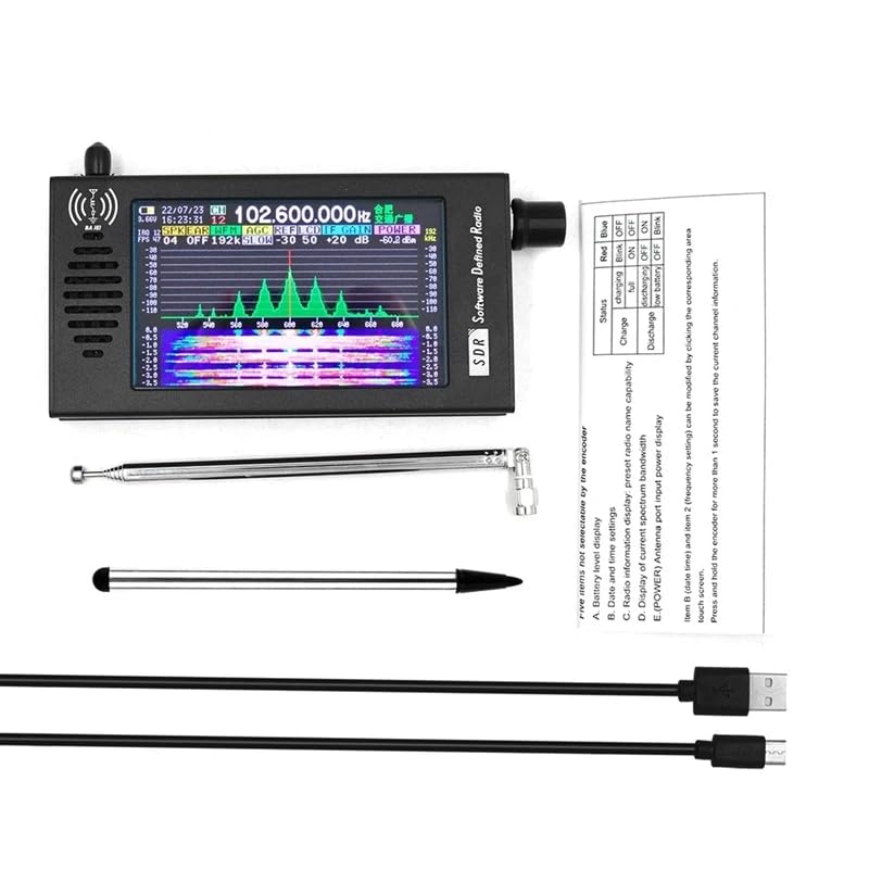 KJDEYT SDR-101 Aluminium Alloy Digital Radio SDR DSP Digital Demodulation CW/AM/SSB/FM/WFM Radio Receiver