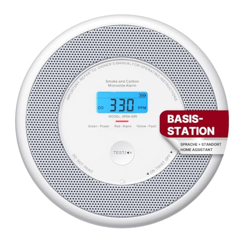 X-Sense Rauch und CO Melder mit Sprachalarm und Standortansage, mit XP0A-MR11 Kits, 30 mm dick ohne SBS50 Basisstation, XP0A-MR, 1 Stück – Ansicht 1