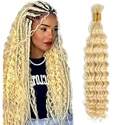Human Braiding Hair 18inch 1 Bundle Deep Wave Bulk Human Hair for Braiding Deep Wave Human Braidi...