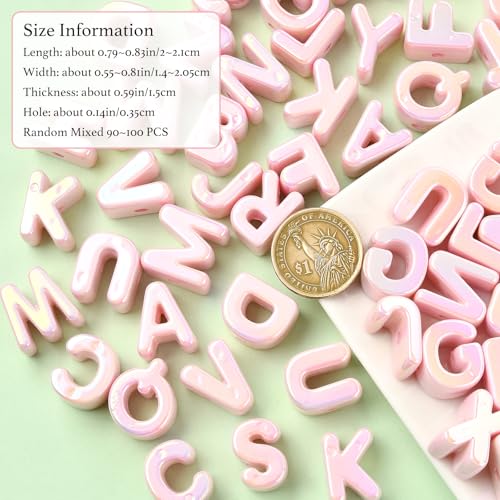 Ornaland Random Bubble Chunky Letter Beads, Extra Large, 90-100 Pcs by Ornaland - Used condition - Image 2