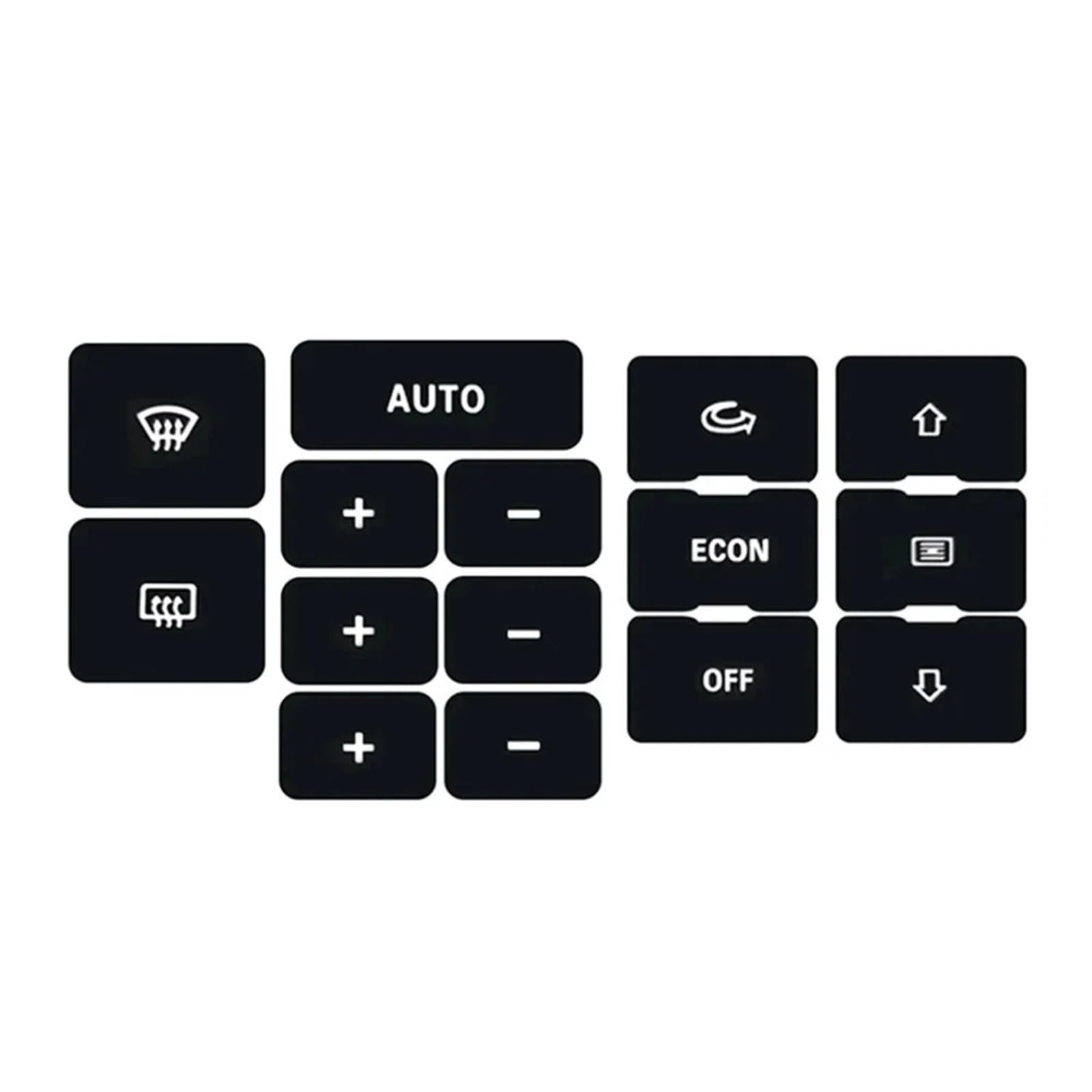 Button Sticker Compatible with A6 for C5 1pc Car Interior Black Decals Climate Air Condition Heater Control Button Repair Sticker