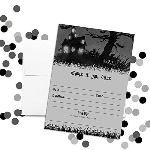 Invitaciones para fiesta de Halloween infantiles tarjetas con sobres blancos 20 unidades 2