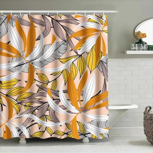 Rideau de douche vintage vert à fleurs imperméable 165x153 cm