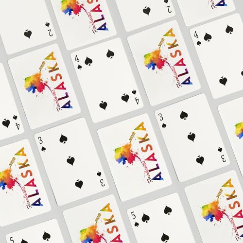 Baraja de Poker 52 cartas Fairbanks Alaska acuarela miniatura 4