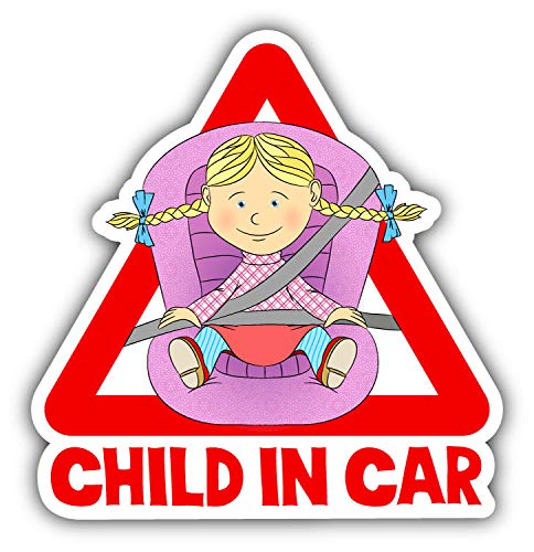 JJH Inc Magnet Child in Car Girl Warning Sign Flexible Vinyl Waterproof Car Magnetic Bumper Sticker 5