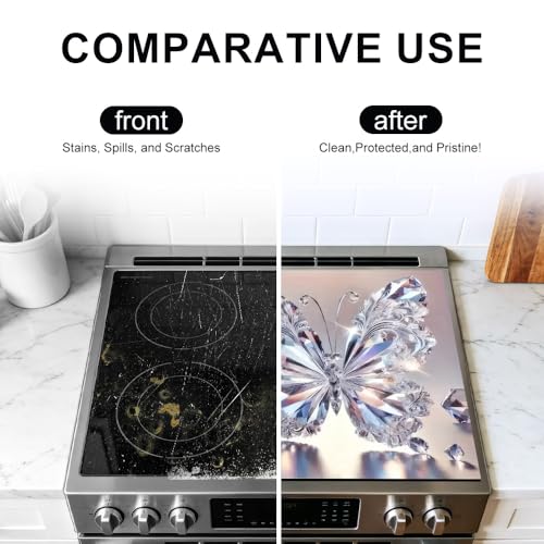 Image of Butterfly Stove Top Cover for Electric Stove, 28.4 x 20.5 in