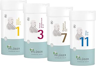 PFLÜGER Schüßler Salts - Get to Know Set Treatment - No. 1, 3, 7 and 11 400 Tablets Each - Gluten Free