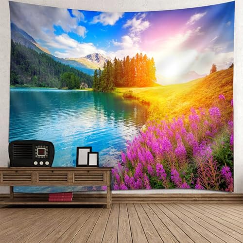 Tapisserie murale 200x200cm forêt décoration murale grand format pour chambre d'enfant