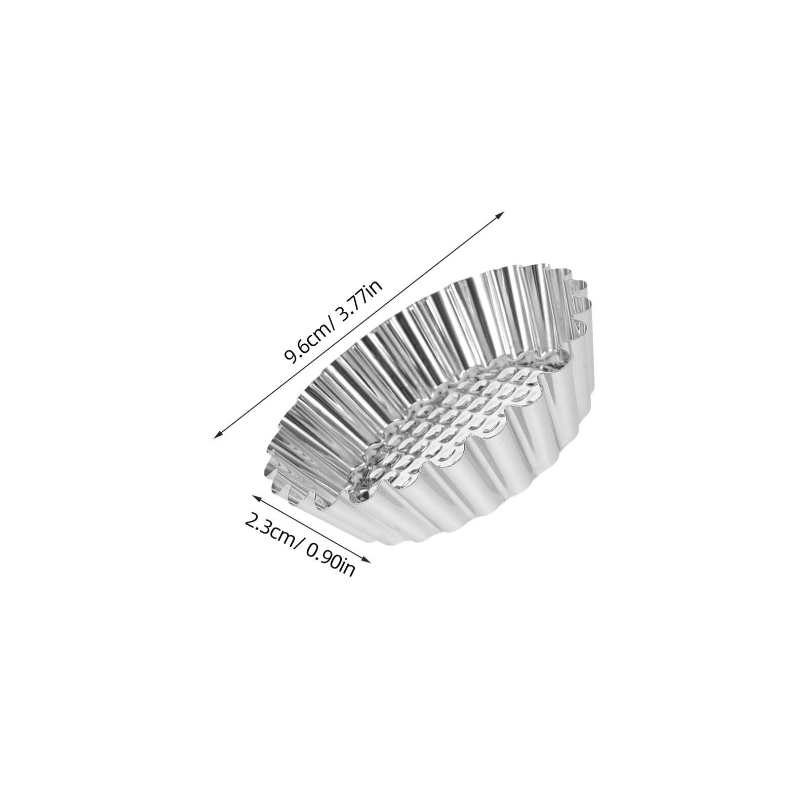 Artibetter 30 Unidades Molde para Tartaletas Mini Acero Inoxidable Antiadherente Moldes para Cupcakes y Muffins con Diseño Floral Apto para Repostería Casera y Profesional