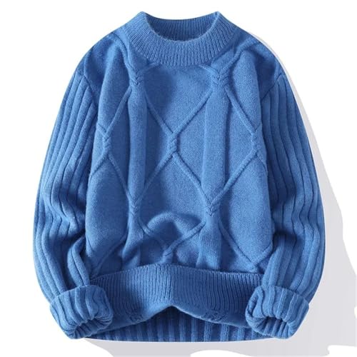 Men's Fashion Slim Fit Sweater Round Neck Long Sleeve Pullover Loose Fit Korean Style Knitted Top3