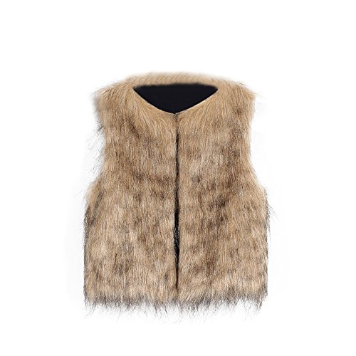 Girls Faux-Fur Villus Vest Jacket Thick Warm Waistcoat Toddler Baby Sleeveless Outwear Coat Party Dress Furry Overcoat3