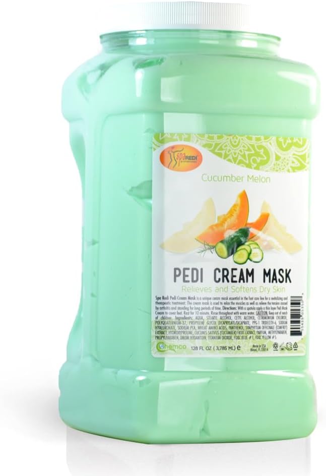 Spa Redi Pedi Cream Mask (Cucumber & Melon, 1 Gallon)