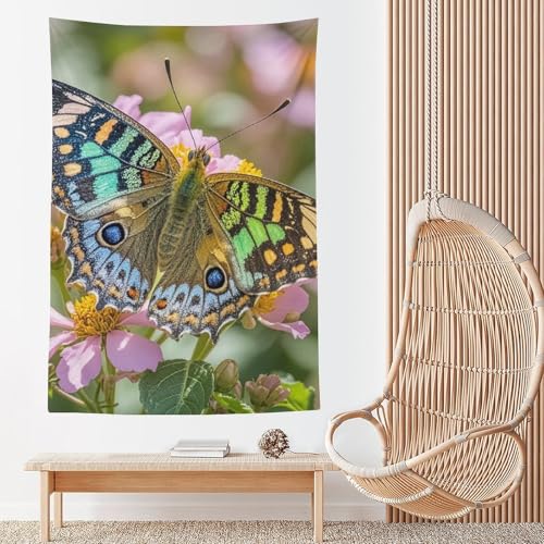 Tenture murale douce papillon vintage couverture légère de 152 cm