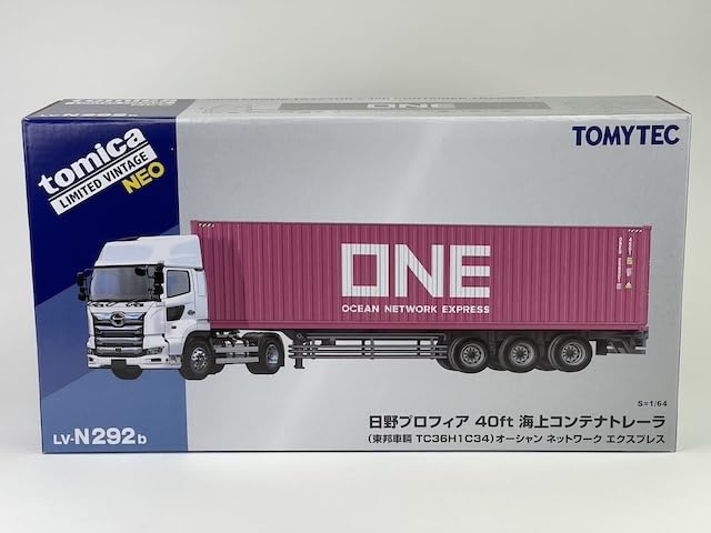 Amazon.co.jp: LV-N292b 日野 プロフィア 40ft海上コンテナトレーラ 