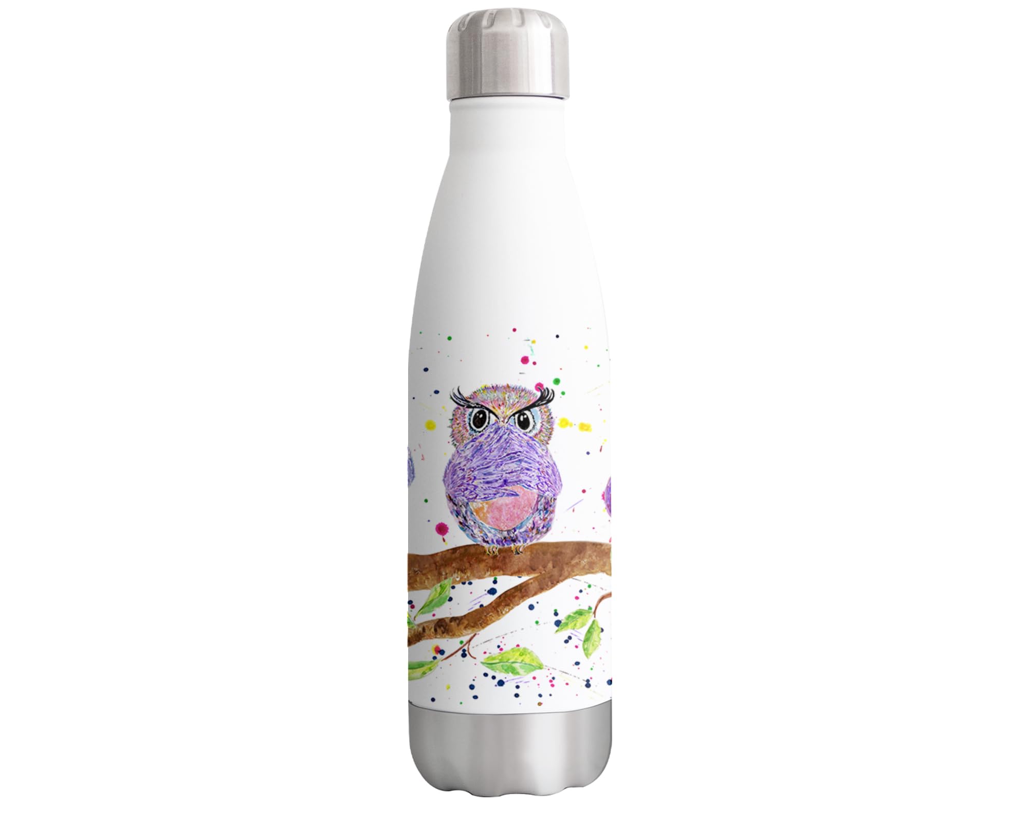 Owls Bottle Owl See Hear Speak no Evil Bird double Wall Stainless steel 500ml