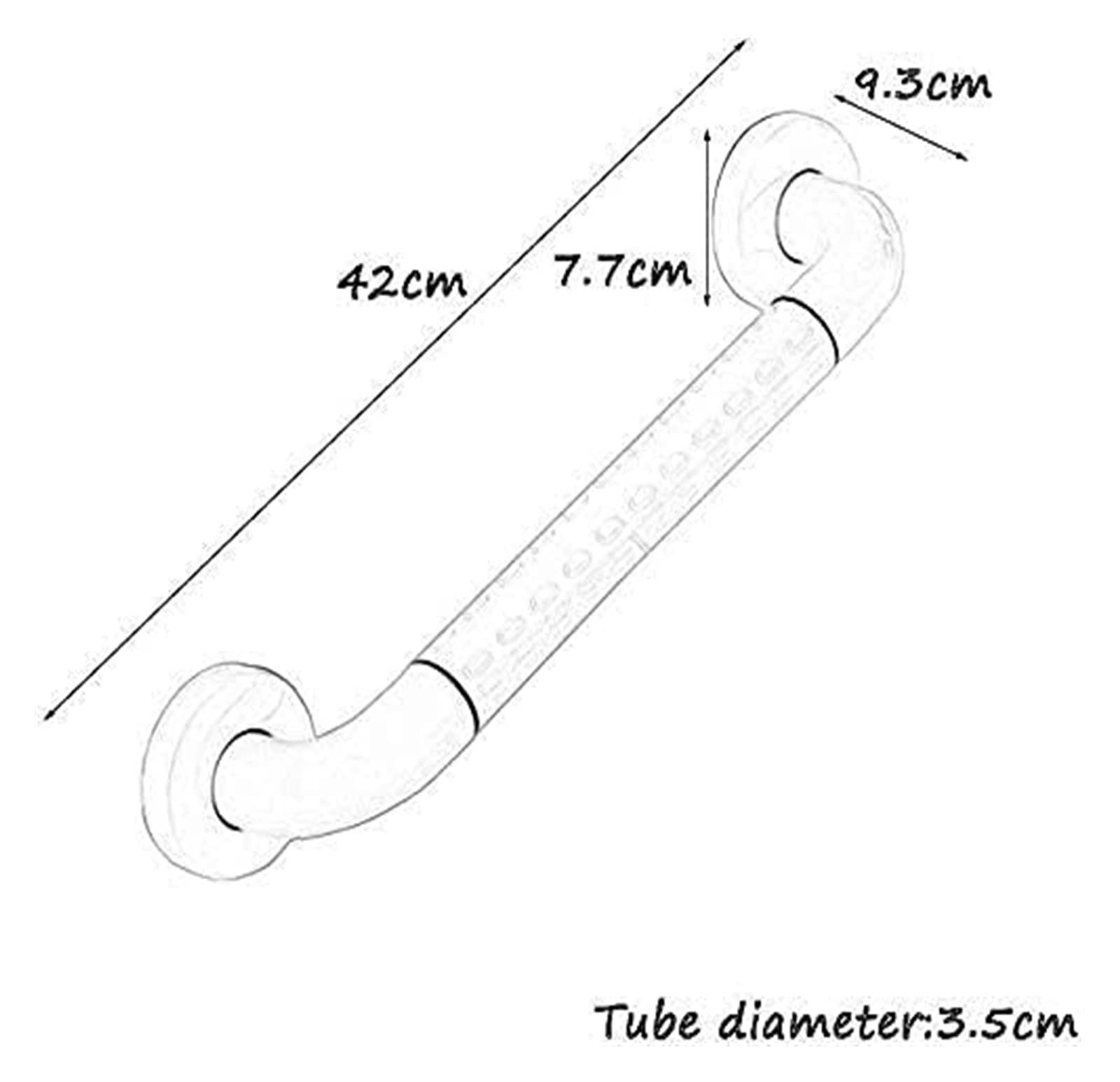 Wanny Grab Bar Uchwyty Uchwyt do wanny Wanna Uchwyt bezpieczeństwa Toaleta Uchwyt Podłokietnik Schody Stare Niepełnosprawne Dziecko z Antypoślizgową Poręczą Obraźliwą Poręcz Łazienka Toaleta
