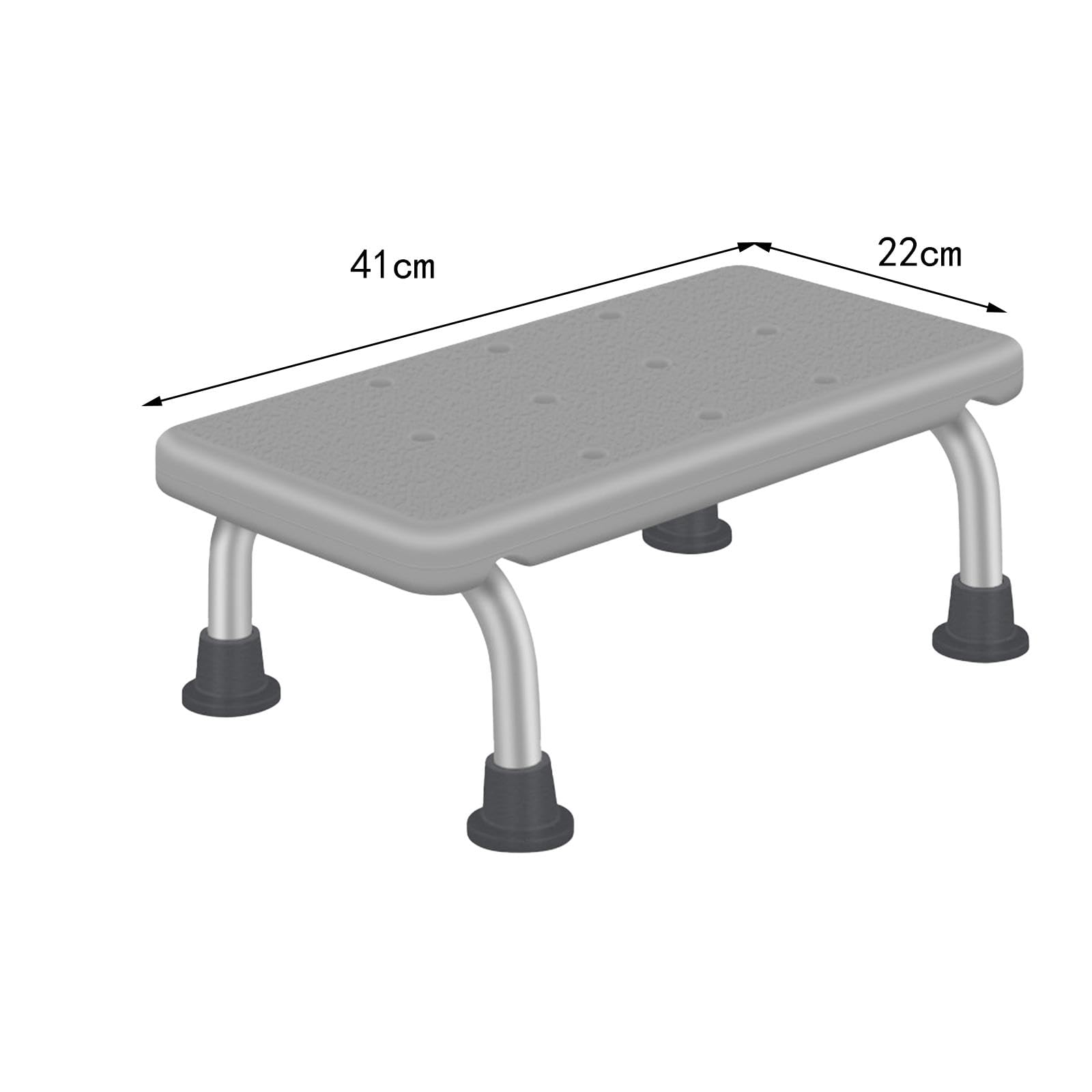 Silla de Ducha Ergonómica Taburete para Baño Banco de Aluminio Asiento de para Bañera Estructura Ligera Y Resistente Adecuada para, Gris, Individual