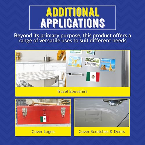 Image of Magnet Me Up Mexico Mexican Flag Car Magnet - 4x6 Inches - 2 Pack, UV Printed Vinyl - Weatherproof, Durable Magnetic Decal - Patriotic Mexico Car Accessory - Fridge, Locker, Made in USA