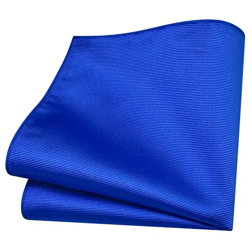 Image of Branduce 3.15 inch(8cm) Solid Formal Tie and Pocket Square Plain Necktie Lapel Pin and Tie Clip Set for Men