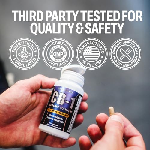 cb-1 weight gainer pills 90 count  weight gain support for women amp men  clinically tested appetite booster  powerful mass gainer