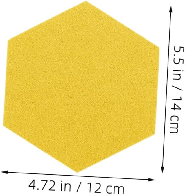 20pcs Hexagon Felt Pin Board Acoustic Panels Sound Absorbing Wall Tiles Decorative Bulletin Board for Home Office Bedroom Soundproofing
