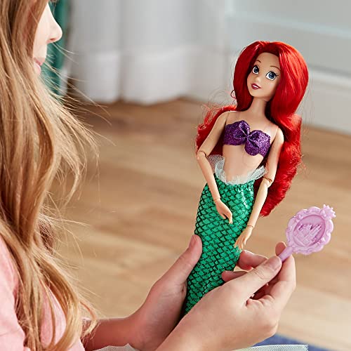 Disney Store Official Ariel Classic Doll for Kids The Little Mermaid, 29cm/11”, Includes Brush with Moulded Details - Image 2