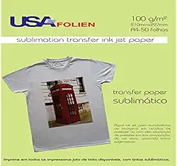 Papel Transfer P/Sublimação 100G Pacote Com 50-52344