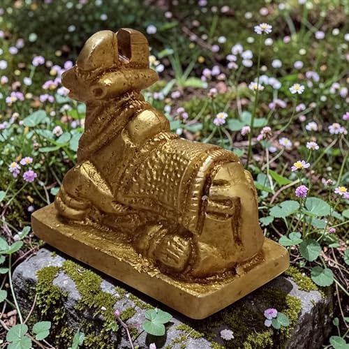 Estatua de Nandi de latón para templo y decoración espiritual miniatura 5